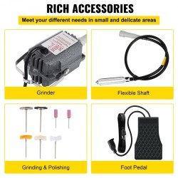 Ripustettava joustoporahiomakone 230W kolmileuainen istukka 0,3–4 mm joustava akseli 100 cm jalkapoljin