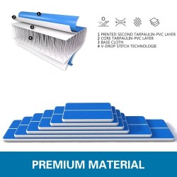 Ilmatäytteinen voimistelumatto PVC-muovia 400 cm pitkä 100 cm leveä 10 cm paksu