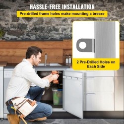 Ulkokeittiön ruostumatonta terästä 99 x 66 cm kaksiosaiset ovet