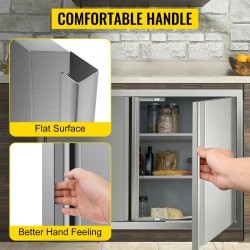 Ulkokeittiön kaksiosaiset ovet ruostumatonta terästä 75,5 x 53 cm