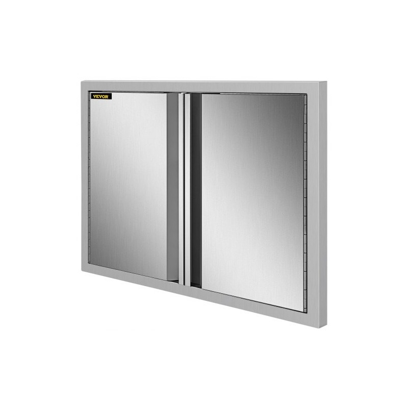 Ulkokeittiön kaksiosaiset ovet ruostumatonta terästä 75,5 x 53 cm