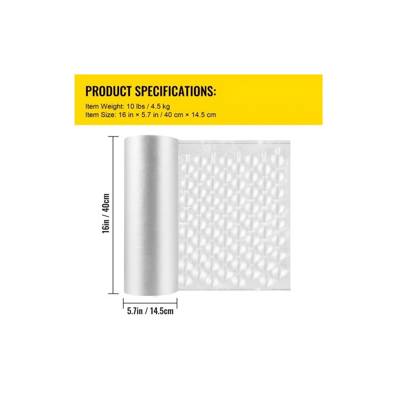 Ilmatyynykalvorulla polyeteeni 300 m 40 cm 20 mikronia 1 rulla