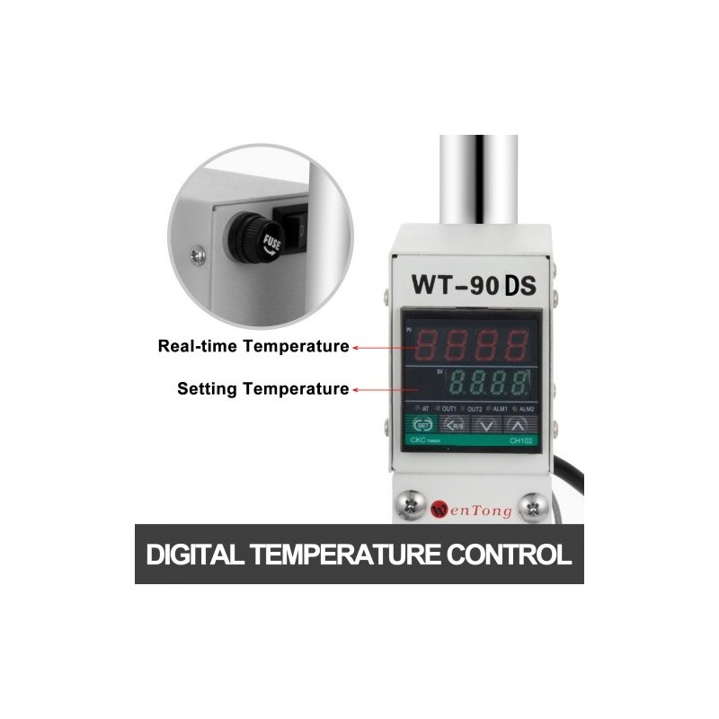 Kuuma folioleimauskone 8x10cm digitaalinen lämpötilansäätö nahka PVC PU paperi