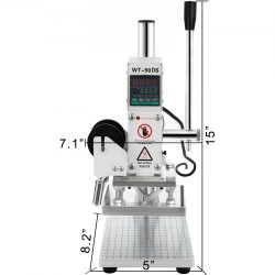 Kuuma folioleimauskone 8x10cm digitaalinen lämpötilansäätö nahka PVC PU paperi