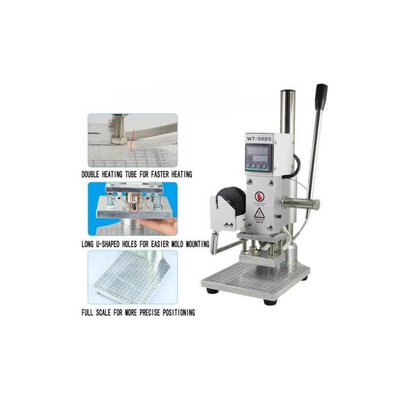 Kuuma folioleimauskone 8x10cm digitaalinen lämpötilansäätö nahka PVC PU paperi