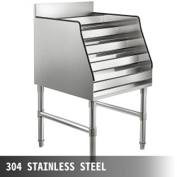 Alkoholipulloteline 304-ruostumaton teräs 5 tasoa 300x580x825 mm säädettävillä jaloilla