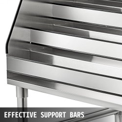 Alkoholipulloteline 304-ruostumaton teräs 5 tasoa 300x580x825 mm säädettävillä jaloilla