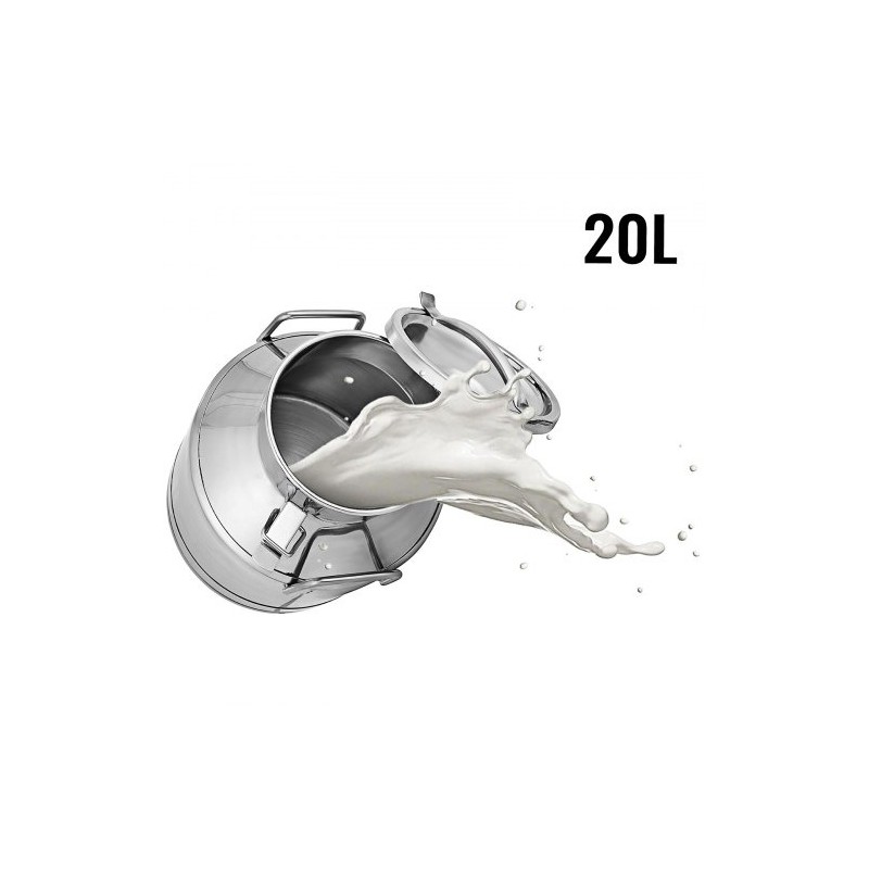 Maitotonkka 304 ruostumatonta terästä 20 l tiivis kansi silikonitiivisteellä kaksoissalpalukot