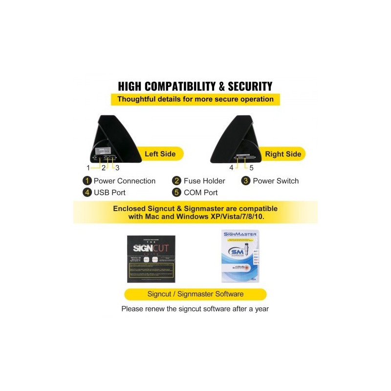 Vinyylileikkuri alumiinikehys 780 mm leikkausleveys 870 mm paperinsyötöllä optisella silmällä LED-näytöllä jalustalla