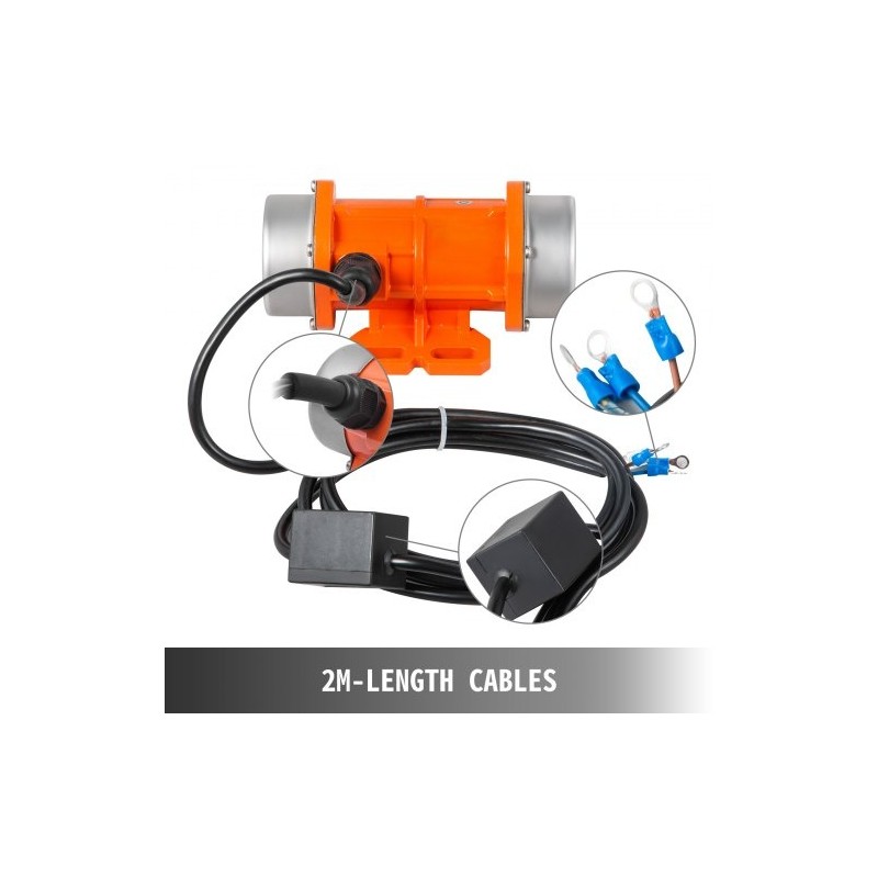 Betonitärytinmoottori 40W 220V yksivaiheinen alumiiniseoskotelo IP65 2 metrin kaapeli betonin tiivistykseen