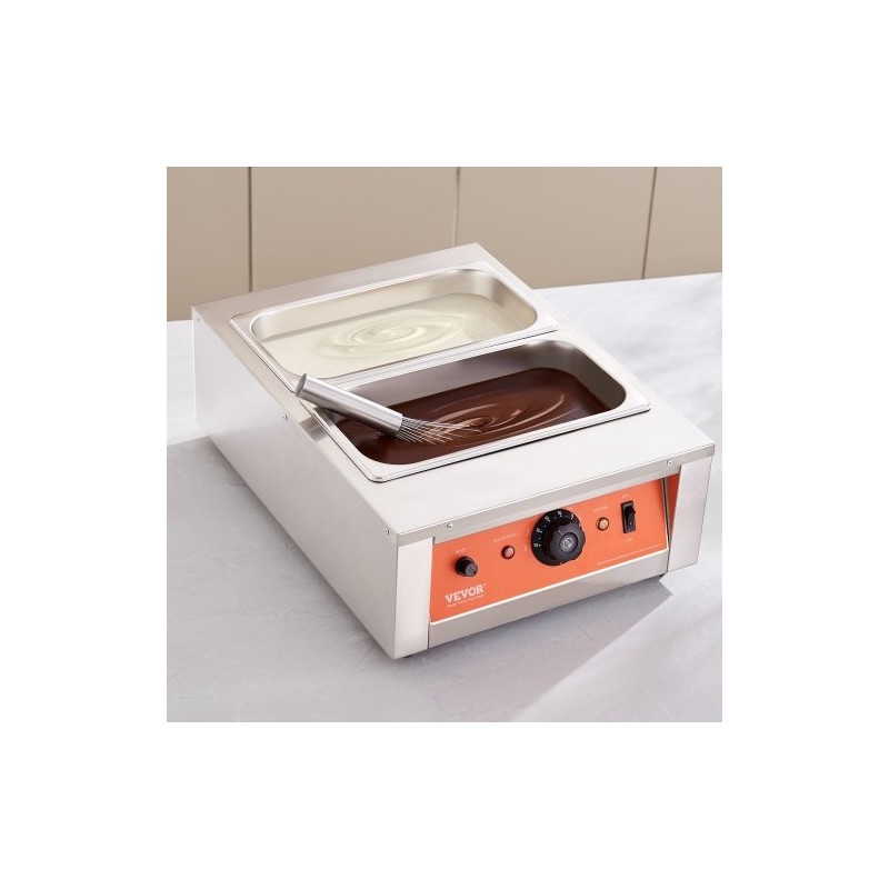 Suklaansulatin 2 säiliötä 2 x 3,3 l ruostumatonta terästä säädettävä lämpötila