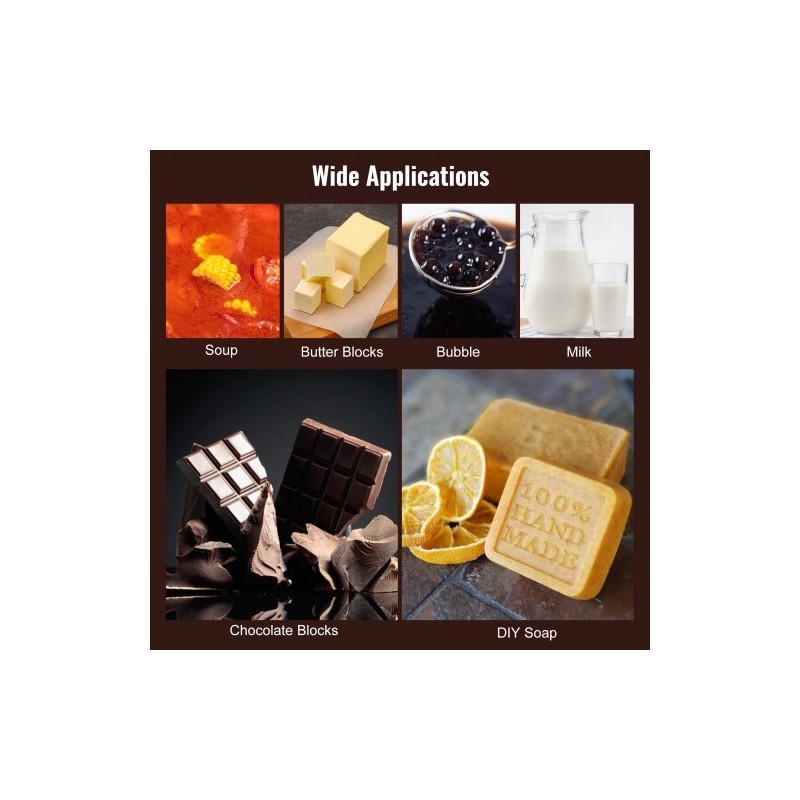 Kolmisäiliöinen suklaan sulatuslaite ruostumaton teräs 3 x 3,3 l säädettävä lämpötila