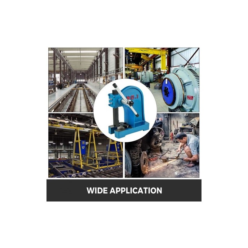 Pylväspuristin manuaalinen 1 tonni valurauta 110 mm työskentelykorkeus