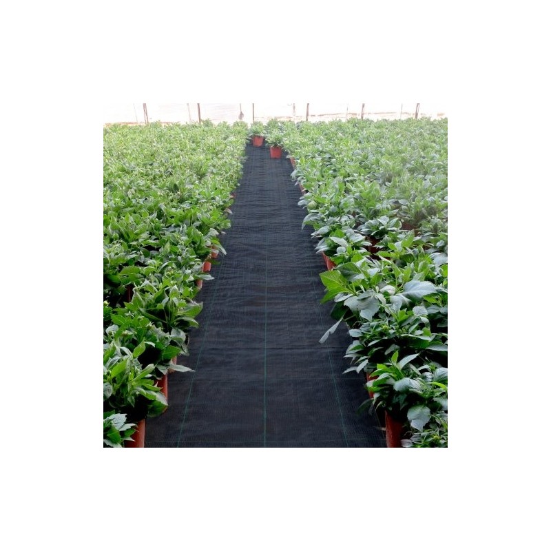 Rikkaruohomatto polypropeenikangas 1,2 x 91,4 m kaksikerroksinen musta puutarhaan