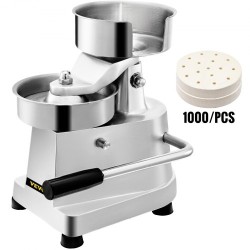 Hampurilaispihvipuristin alumiiniseos ja ruostumaton teräs 150 mm 1000 pihvipaperia