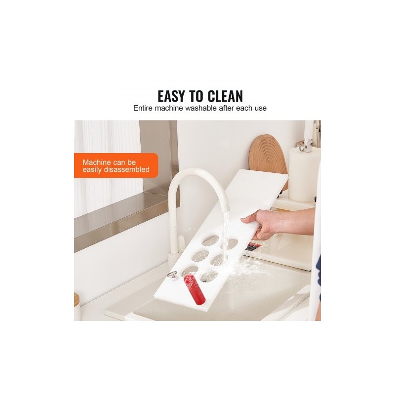 Manuaalinen hampurilaispihvimuotti elintarvikekelpoinen polyeteeni 1,5 kg syöttösäiliö 2 4 ja 5 tuumaa