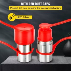 Hydraulinen tasopintainen pikaliitinsarja teräs 1/2 tuuman NPT 280 bar PVC-suojakannet