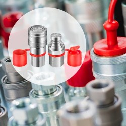 Hydraulinen tasopintainen pikaliitinsarja teräs 1/2 tuuman NPT 280 bar PVC-suojakannet