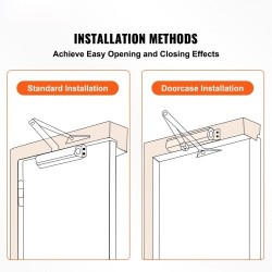 Hydraulinen oven suljin valualumiinirunko 120 kg säädettävä musta