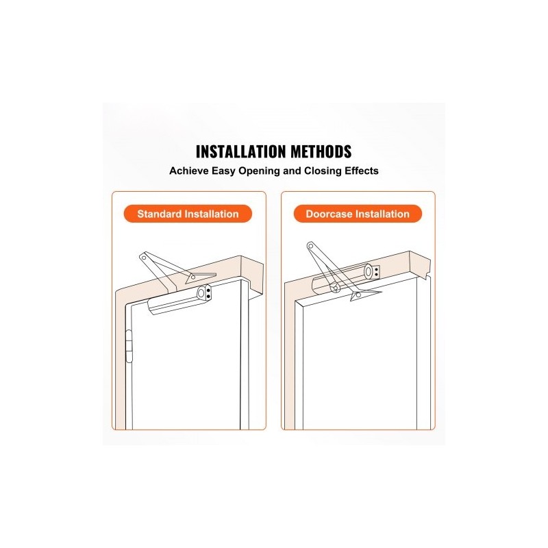 Hydraulinen oven suljin valualumiinirunko 120 kg säädettävä musta