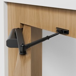 Hydraulinen oven suljin valualumiinirunko 85 kg kantavuus säädettävä sulkeutumisnopeus musta