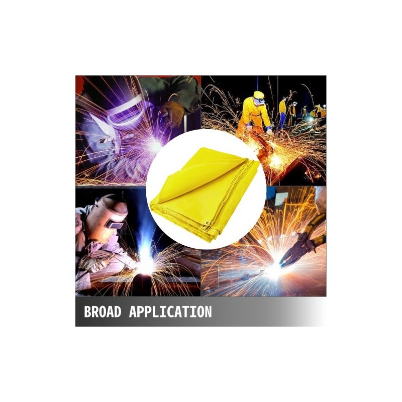 Lasikuituinen hitsauspeite kullanvärinen 1,8 x 3,05 m liekinkestävä