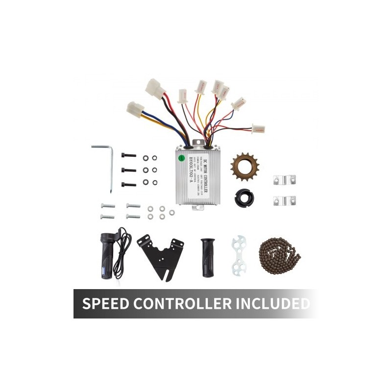 Harjallinen 24V 250W vaihdemoottori sähköajoneuvoihin sisältää ohjaimen ja ketjun