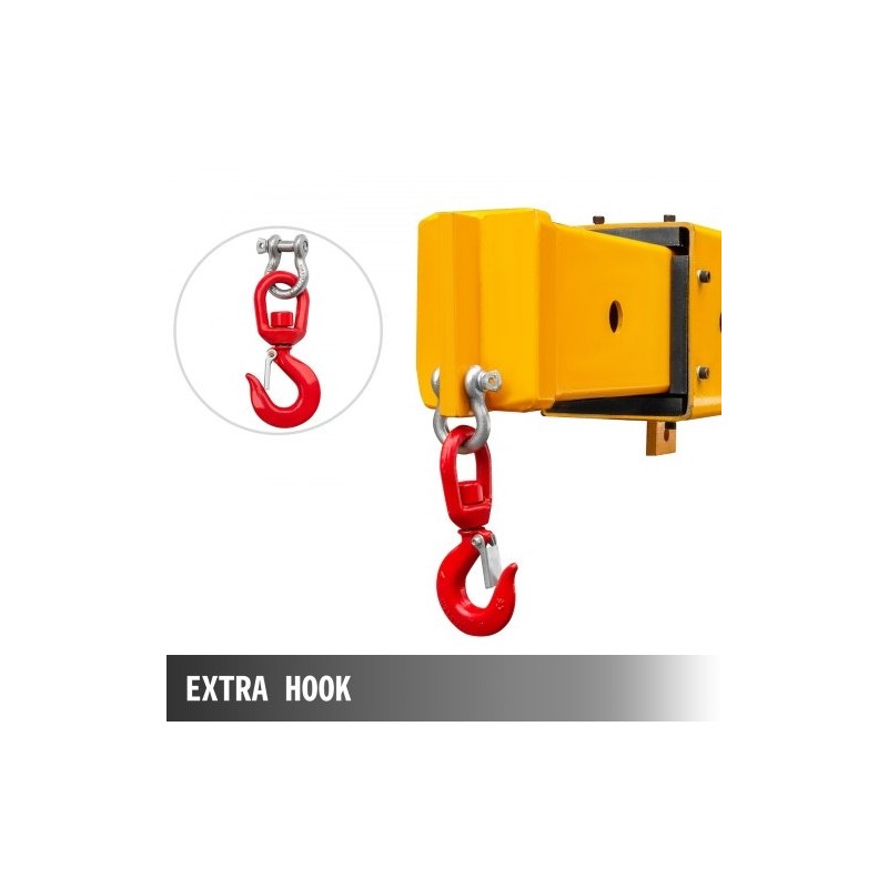 Trukkipuominosturi teräs 6000LBS kantavuus säädettävä puomi kaksi koukkua