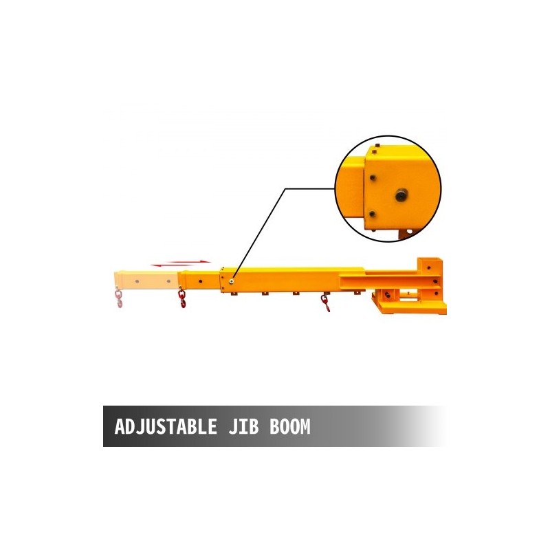 Trukkipuominosturi teräs 6000LBS kantavuus säädettävä puomi kaksi koukkua
