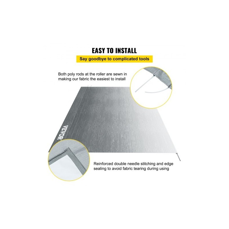 Vaihtomarkiisikangas matkailuautoon 15oz vinyylikangas 433x240 cm harmaa liukuväri