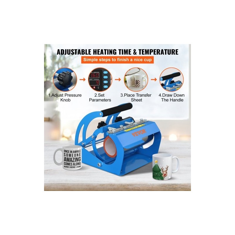 Mukiprässi kahdella alustalla 11,5 cm ja 22 cm sylinterimukeille LCD-paneeli silikageelimatto