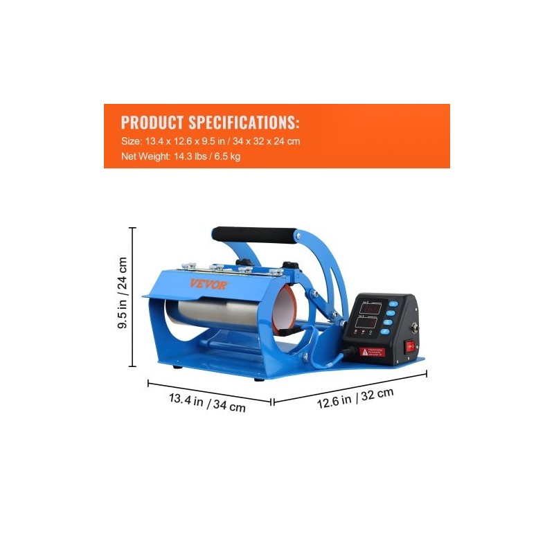 Mukiprässi kahdella alustalla 11,5 cm ja 22 cm sylinterimukeille LCD-paneeli silikageelimatto