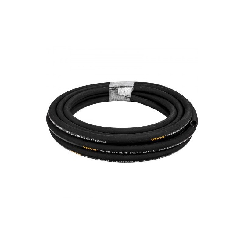 Hydrauliletku synteettisestä kumista 1/4 tuumaa 15,2 m 5800 PSI 2 teräslankapunosta hydrauliikkakäyttöön