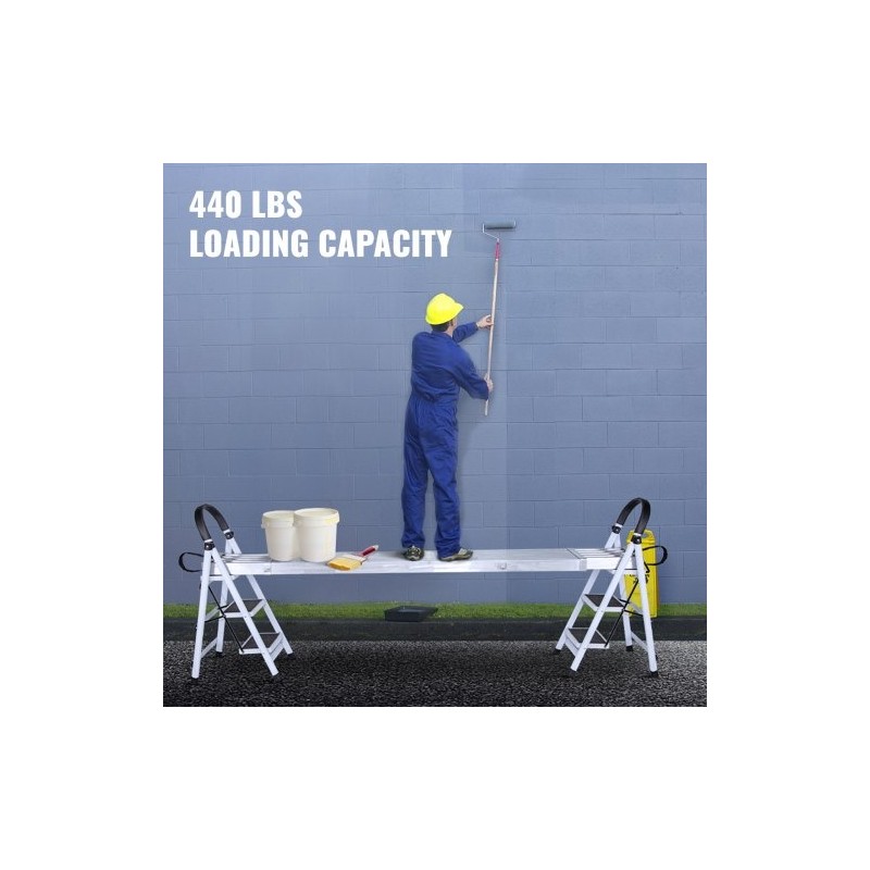 Alumiininen teleskooppitaso 2,62–4,415 m 200 kg 325 mm leveä