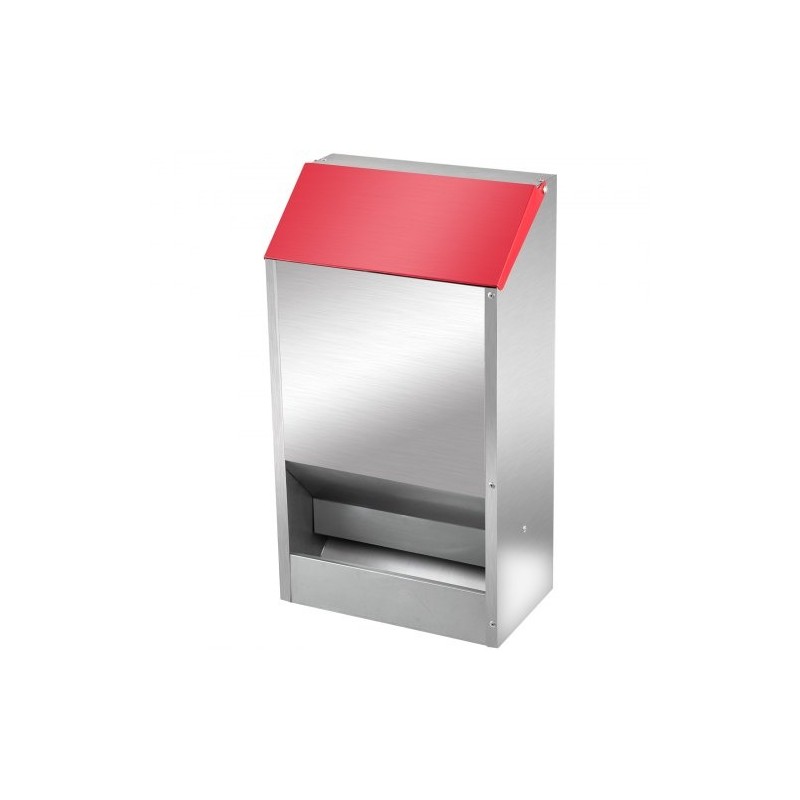 Siipikarjan ruokinta-automaatti galvanoitu teräs maksimikapasiteetti 13,6 kg seinäkiinnitettävä ulkokäyttö