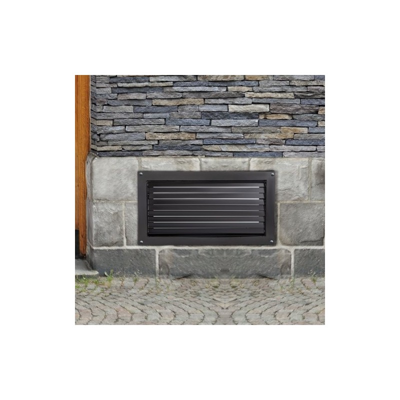 Ryömintätilan tulvaventtiili sinkkipinnoitetusta teräslevystä 406 x 813 mm seinäasennettava