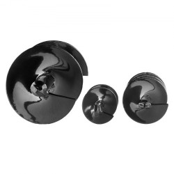 Puutarhan istutusporasarja 3 kpl PCM-teräs musta halkaisijat 38, 48 ja 77,6 mm