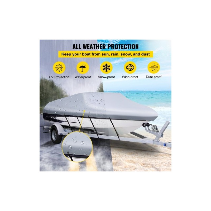 Venesuojapeite 210D polyesteri PVC-pinnoite V-runko 427–488 cm leveys enintään 229 cm