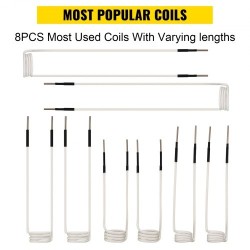 Induktiokelasarja 8 kpl eripituisia joustavia keloja ruostuneiden pulttien ja muttereiden irrotukseen