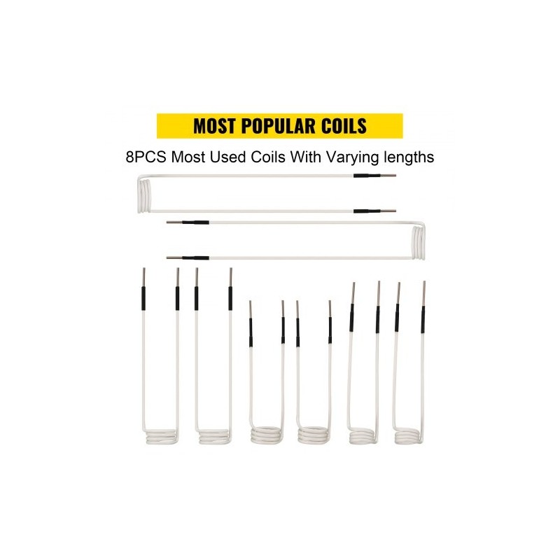 Induktiokelasarja 8 kpl eripituisia joustavia keloja ruostuneiden pulttien ja muttereiden irrotukseen