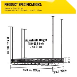 Kattoon asennettava viini- ja lasiteline säädettävä 48–91 senttimetriä kantokyky 15 kilogrammaa