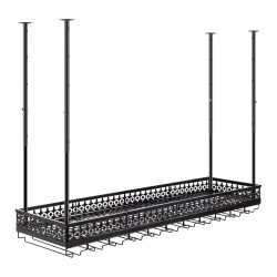 Kattoon asennettava viini- ja lasiteline säädettävä 48–91 senttimetriä kantokyky 15 kilogrammaa