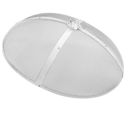 Pyöreä kipinäsuoja ruostumatonta terästä 30 tuuman tulipesiin rengaskahvalla