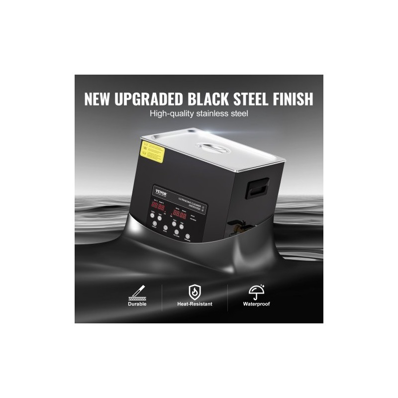 Ultraäänipesuri 10L ruostumattomasta teräksestä 40kHz 240W 600W lämmitys degasointi hellävarainen digitaalinen ajastin