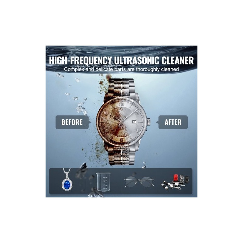 Ultraäänipesuri 10L ruostumattomasta teräksestä 40kHz 240W 600W lämmitys degasointi hellävarainen digitaalinen ajastin