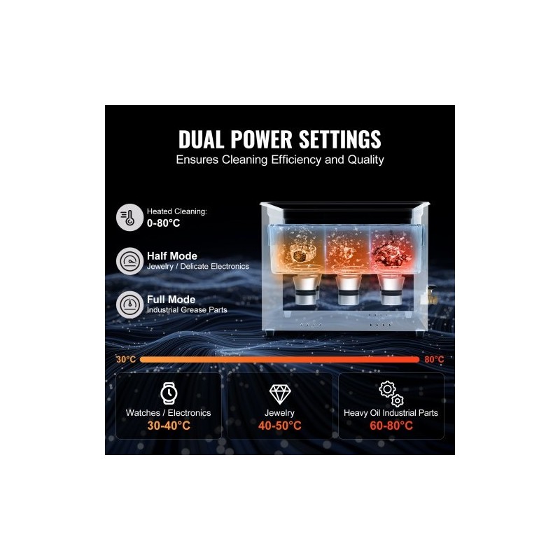Ultraäänipesuri 15 l ruostumattomasta teräksestä 40 kHz 360 W 600 W lämmitys