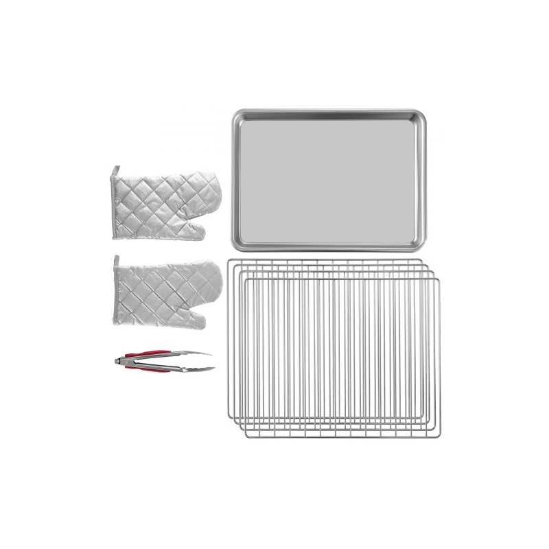 Kiertolämpöuuni 47 l 1600 W ruostumatonta terästä työtasolle 4 tasoa