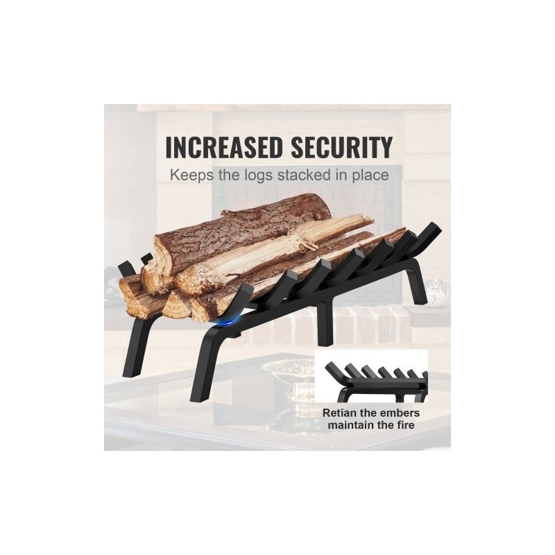 Takkaritilä 30-tuumainen jauhemaalatut 19 mm terästangot 6 jalkaa