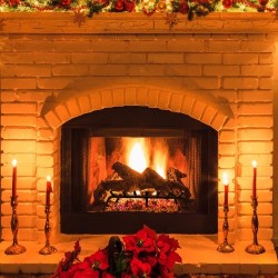 Takkaritilä 30-tuumainen jauhemaalatut 19 mm terästangot 6 jalkaa