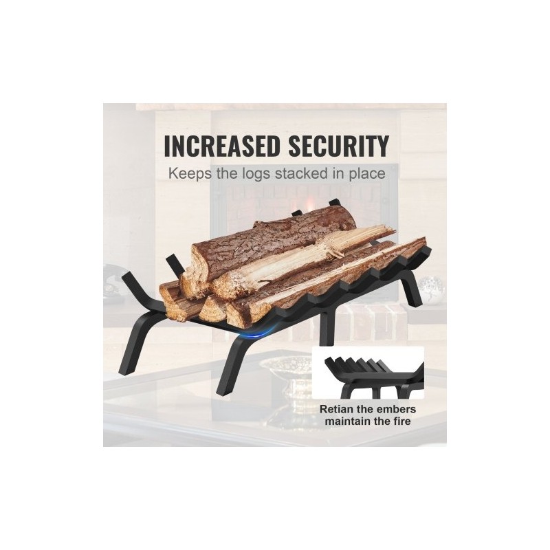 Tukkiritilä jauhemaalattua terästä 27-tuumainen 6 tukijalkaa takkaan ja puu-uuniin